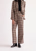 Paisie Belted Plaid Blazer in Green, Brown and Pink Tones